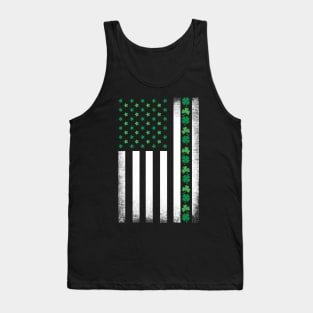 St Patrick's Day Irish American Flag Tank Top